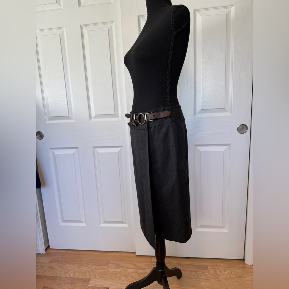 Ralph Lauren straight Grey Belted Women's Skirt - Picture 3 of 10